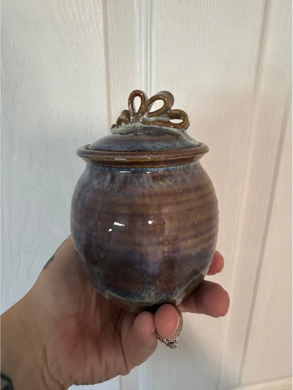 Handcrafted Ceramic Creamer and Sugar Jar Set with Lid